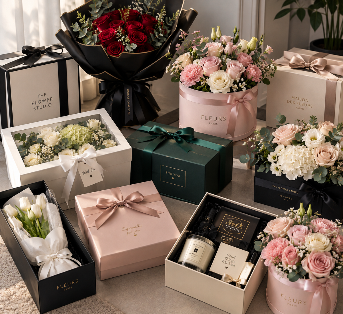 Cutii pentru Flori și Aranjamente Florale – Ieftine, Carton & Lemn