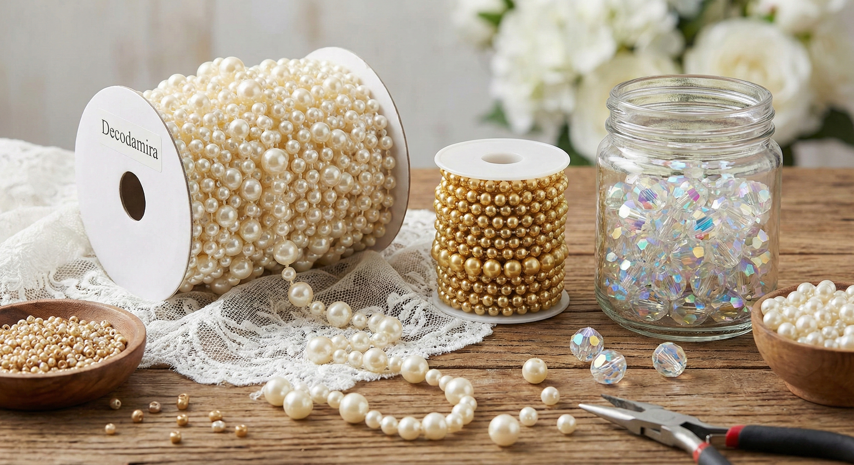 Sirag de margele din silicon/plastic