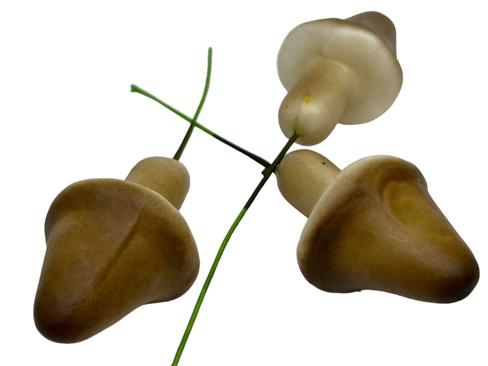 ornament-din-plastic-ciuperci-maro-ascutite-cu-bat-100set