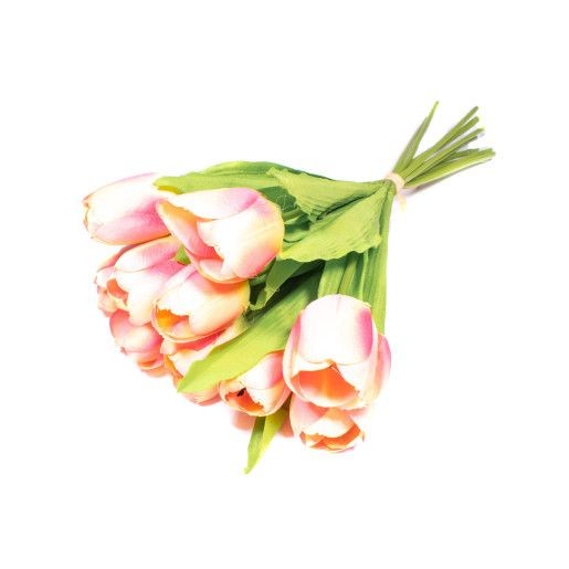 buchet-9-lalele-artificiale-legate-rosu