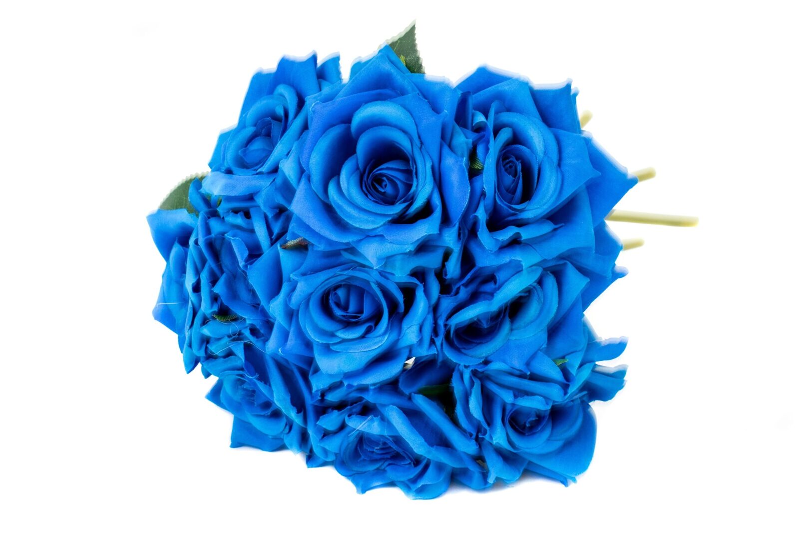 flori-artificiale-buchet-10-trandafiri-legati-albastru