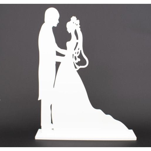 ornament-din-plastic-mire-si-mireasa-alb