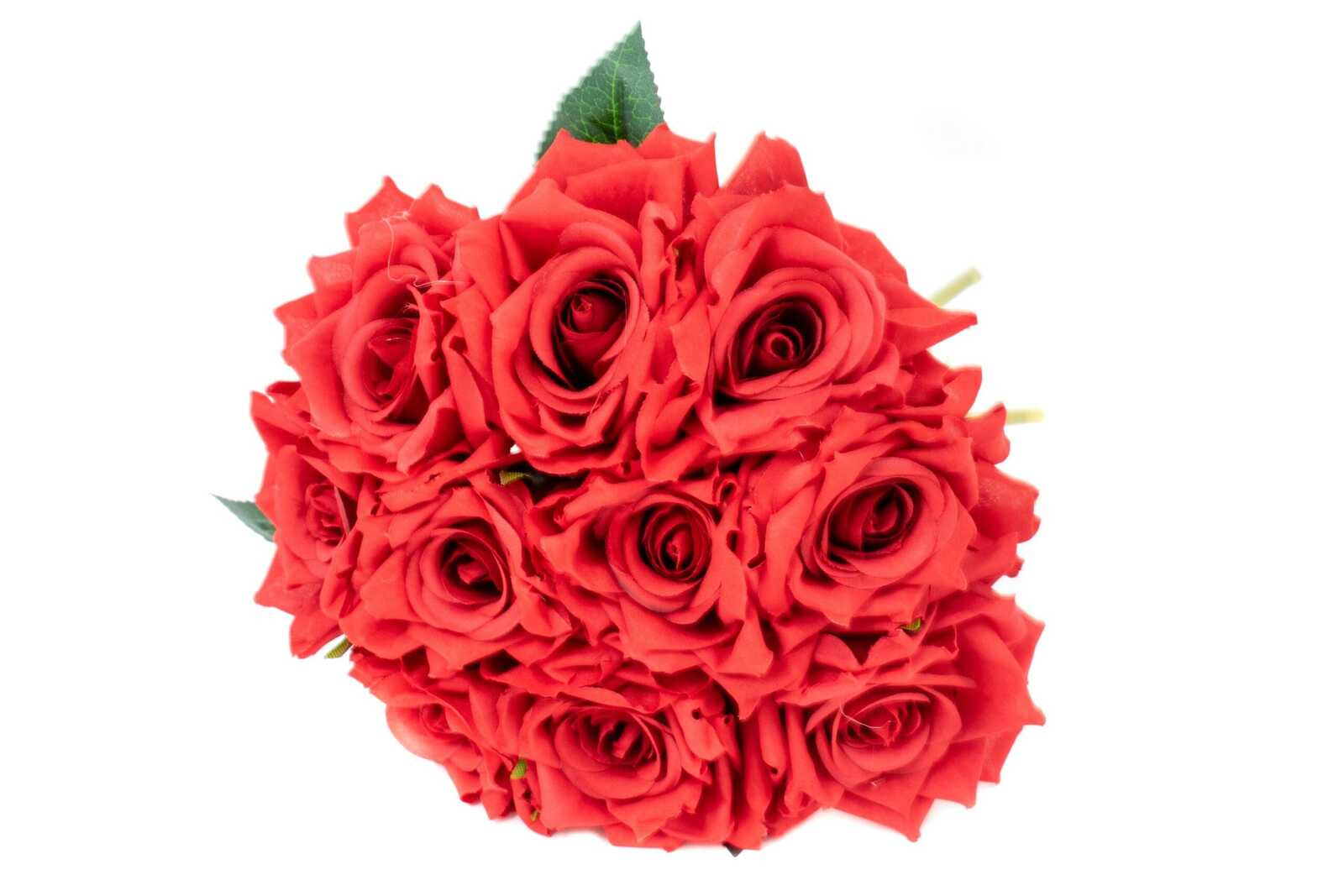 flori-artificiale-buchet-10-trandafiri-legati-rosu