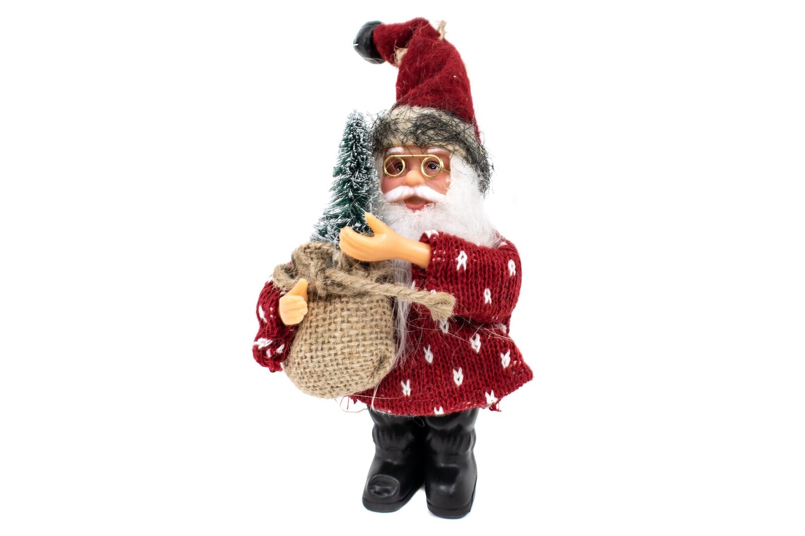 figurine-mos-craciun-cu-haina-grena-17-cm