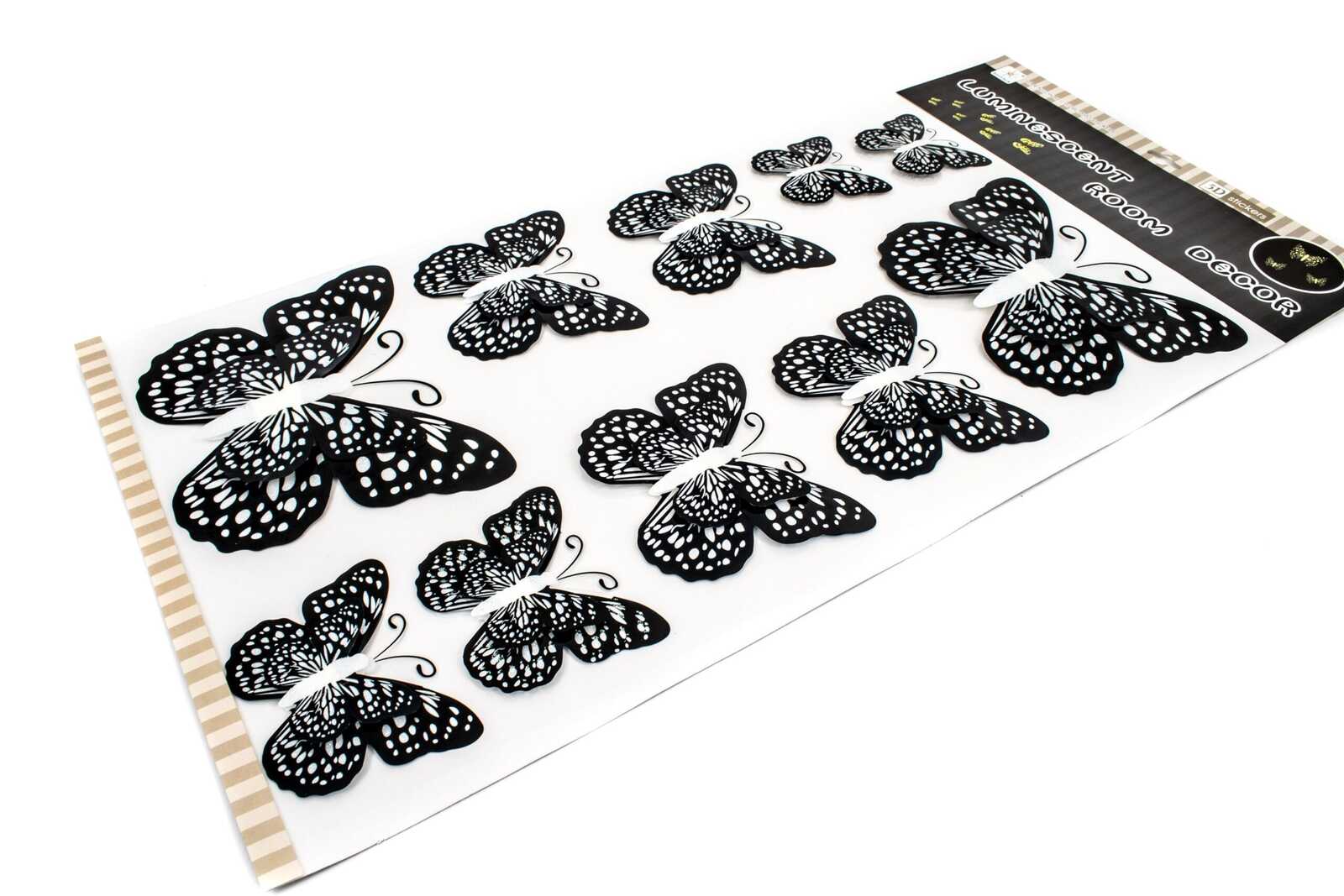sticker-3d-fluturi-luminescenti-negru