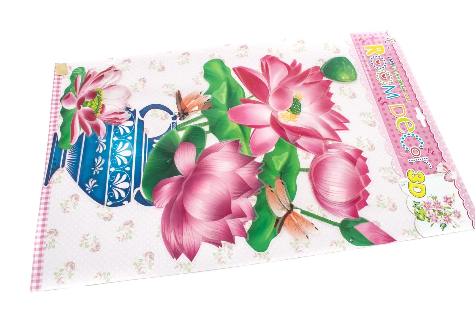 sticker-3d-cu-flori-nuferi