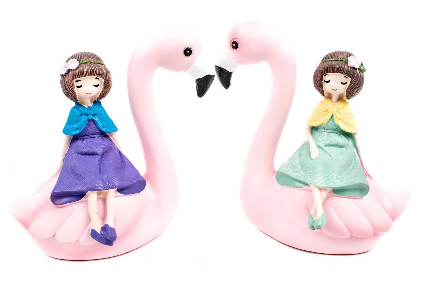 figurine-din-rasina-fetite-pe-flamingo-2set