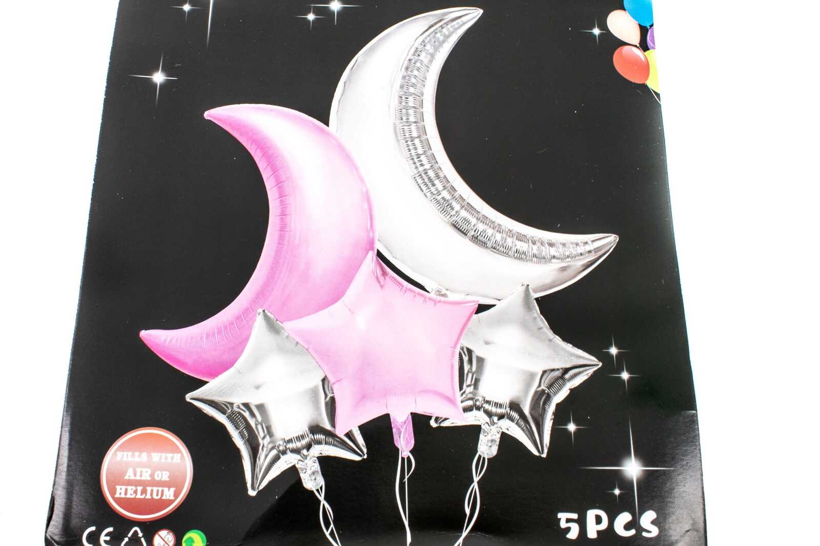 baloane-5set-cu-semiluna-roz