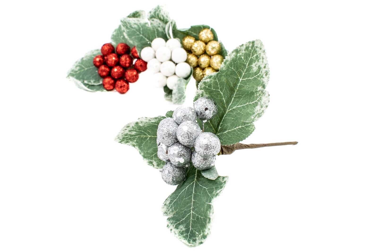 decoratiune-craciun-crenguta-bile-cu-sclipici-cu-frunze-12set