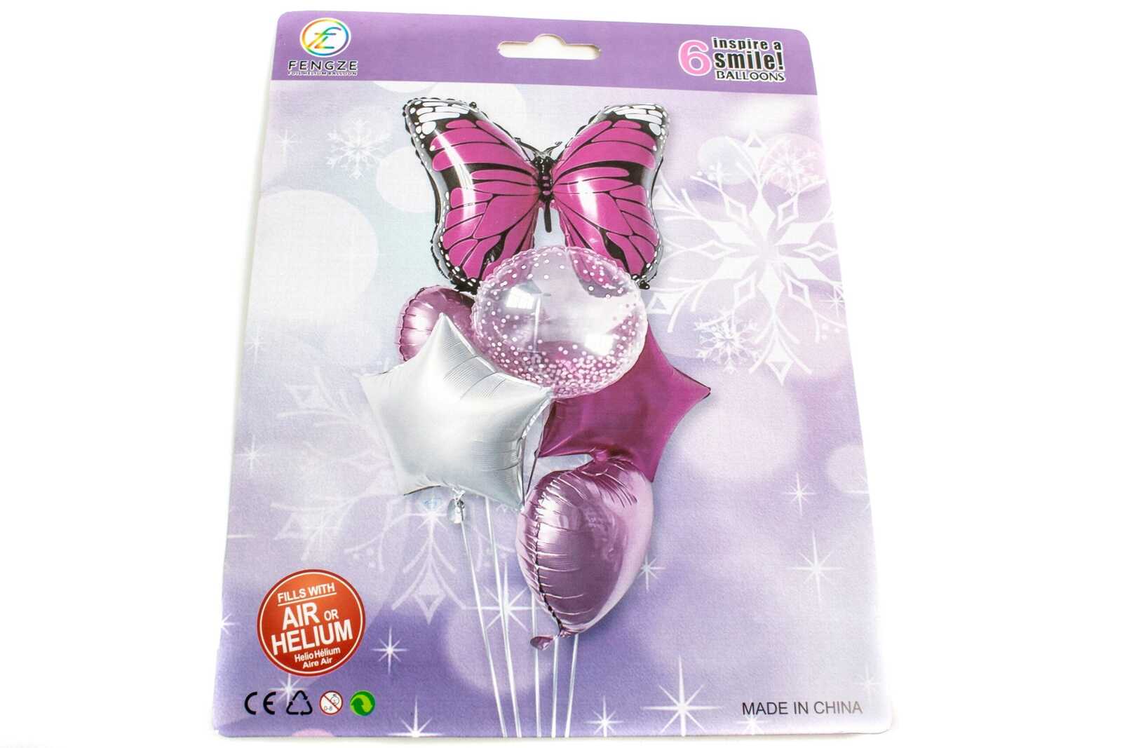 baloane-6set-fluture-roz