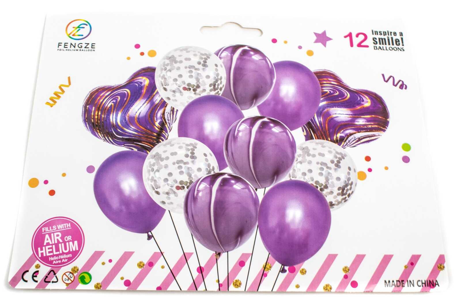 baloane-12set-curcubeu-si-confeti-mov