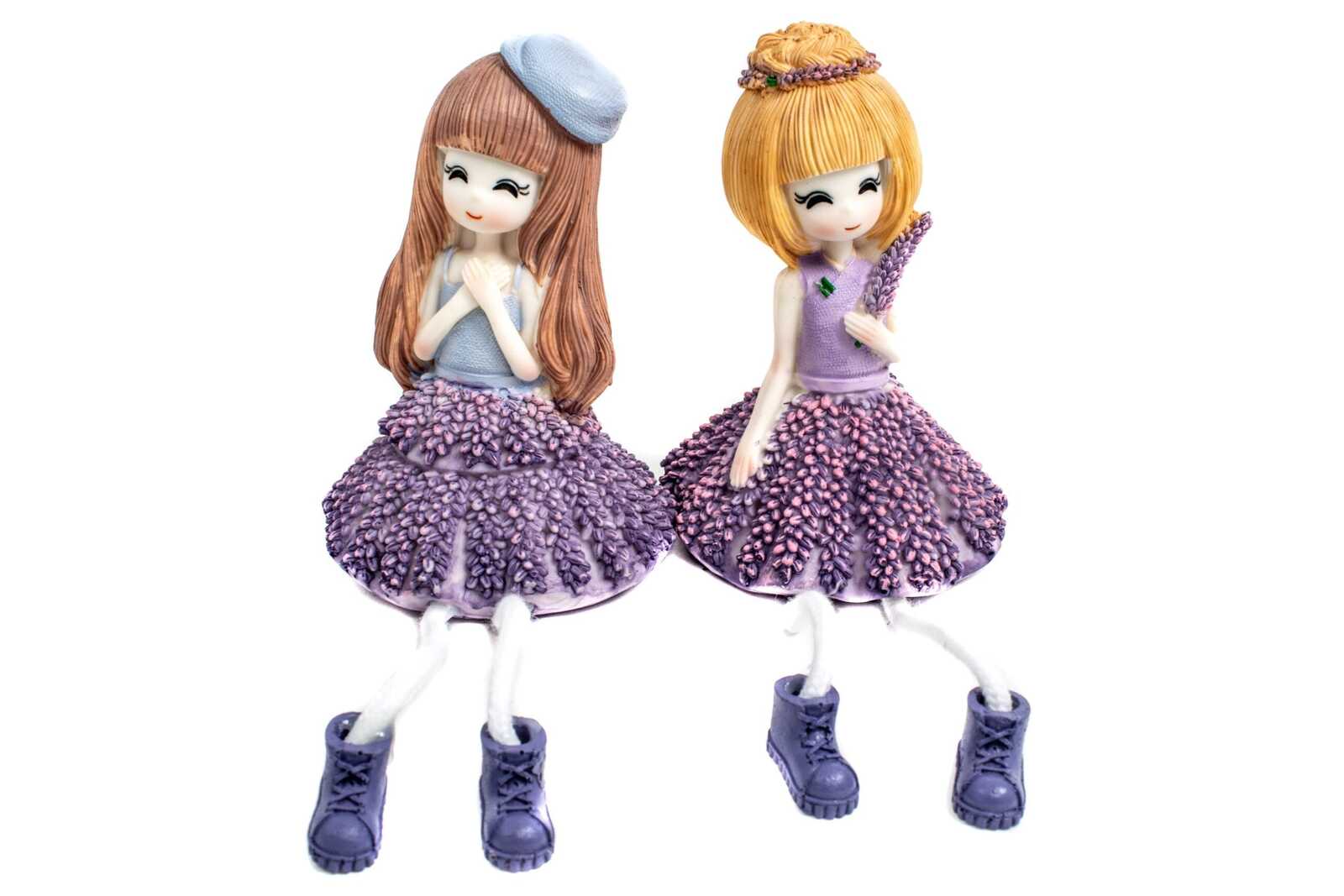 figurine-din-rasina-fata-fusta-lavanda-2set