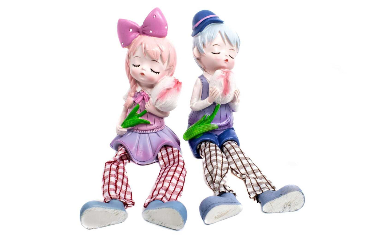 figurine-din-rasina-copii-cu-lalea-2set