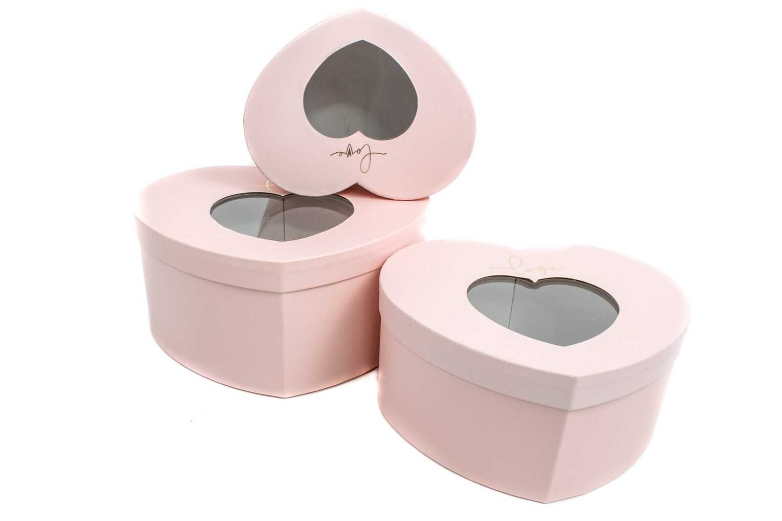 cutii-din-carton-inima-cu-fereastra-roz-3set