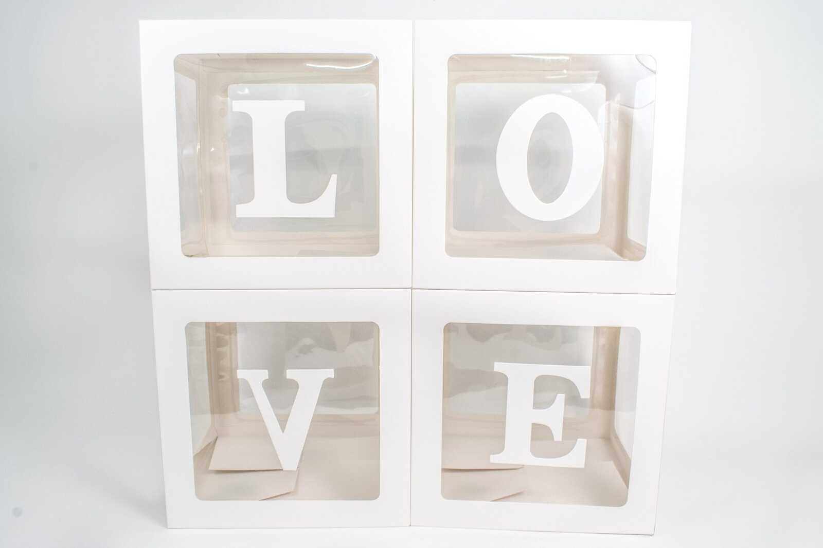 cutii-cub-transparent-love-alb-4set