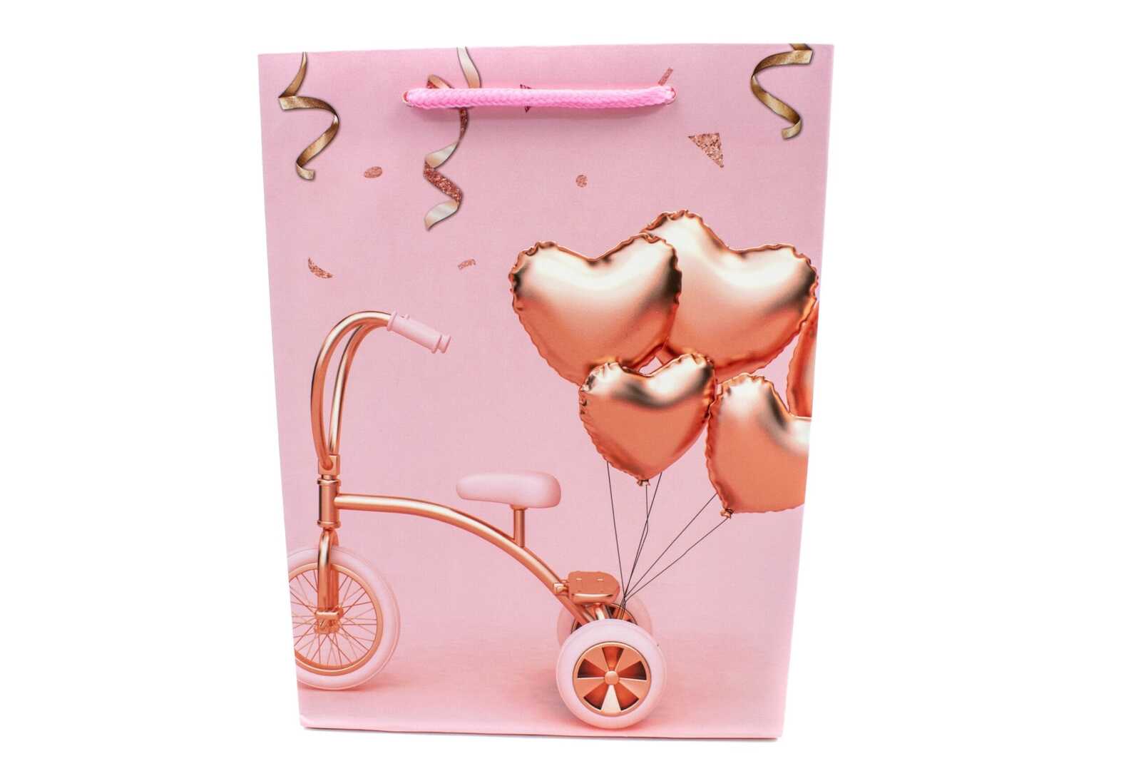 pungi-pentru-cadou-cu-bicicleta-cu-inimi-26x32x10-cm