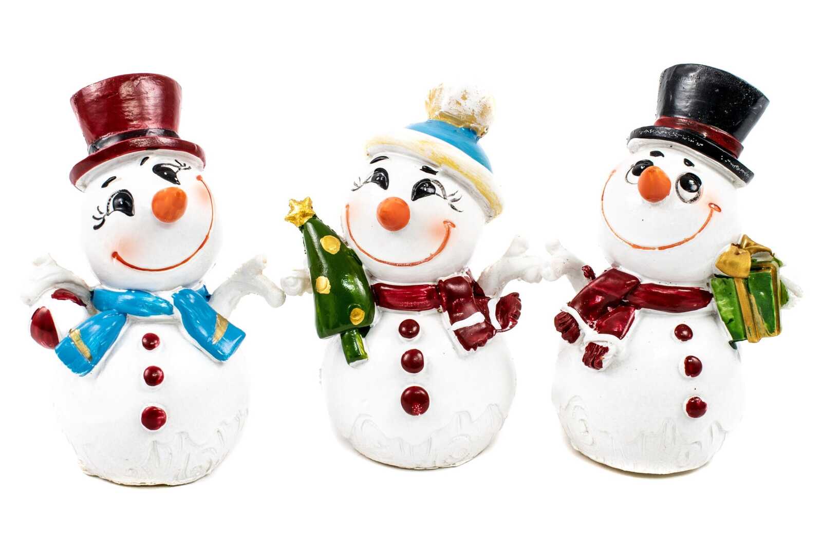 figurina-din-rasina-om-de-zapada-cu-caciula-si-palarie-3set