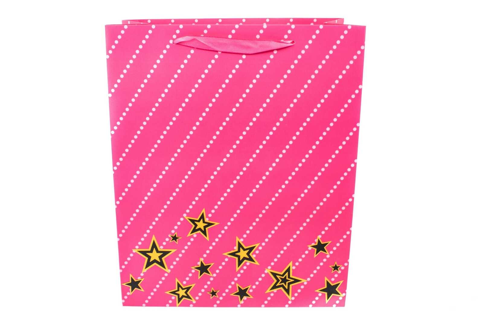 pungi-pentru-cadou-roz-cu-dungi-punctate-si-stele-18x24x85-cm