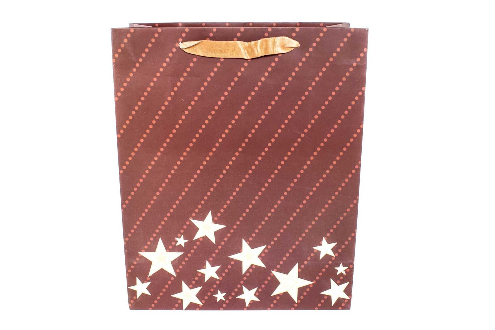 pungi-pentru-cadou-maro-cu-dungi-punctate-si-stele-18x24x85-cm