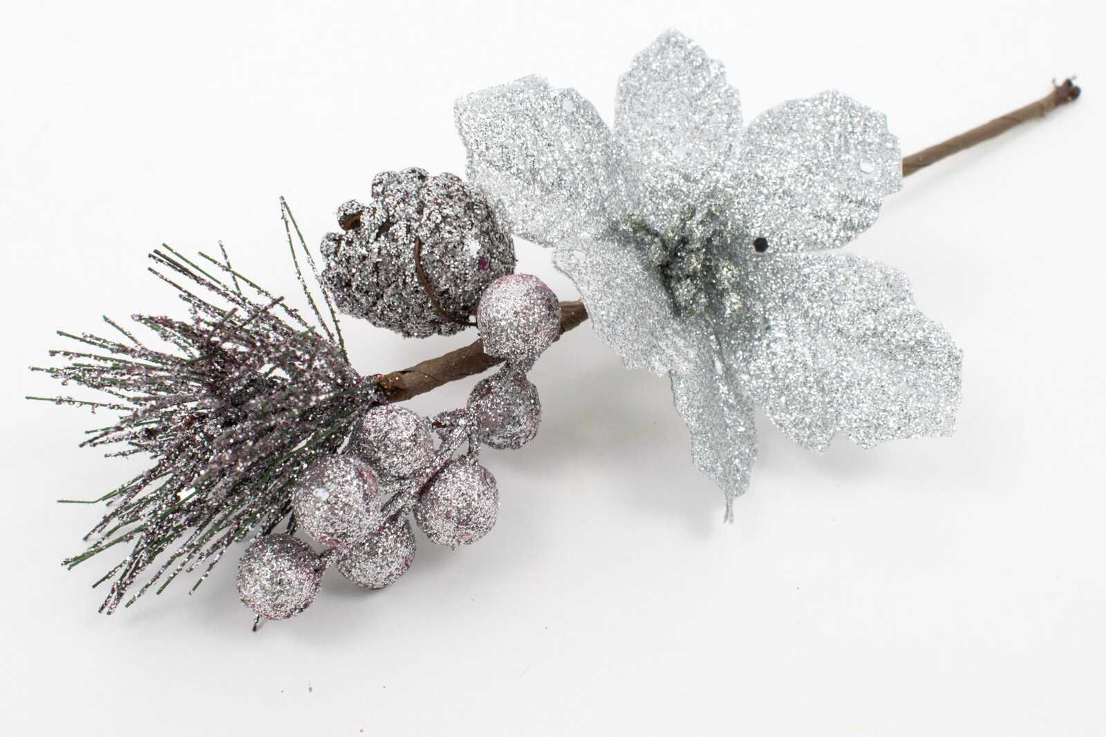 decoratiune-craciun-crenguta-pinconbilefloare-argintiu