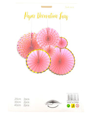 ornamente-din-hartie-rozeta-evantai-6set-roz-cu-auriu