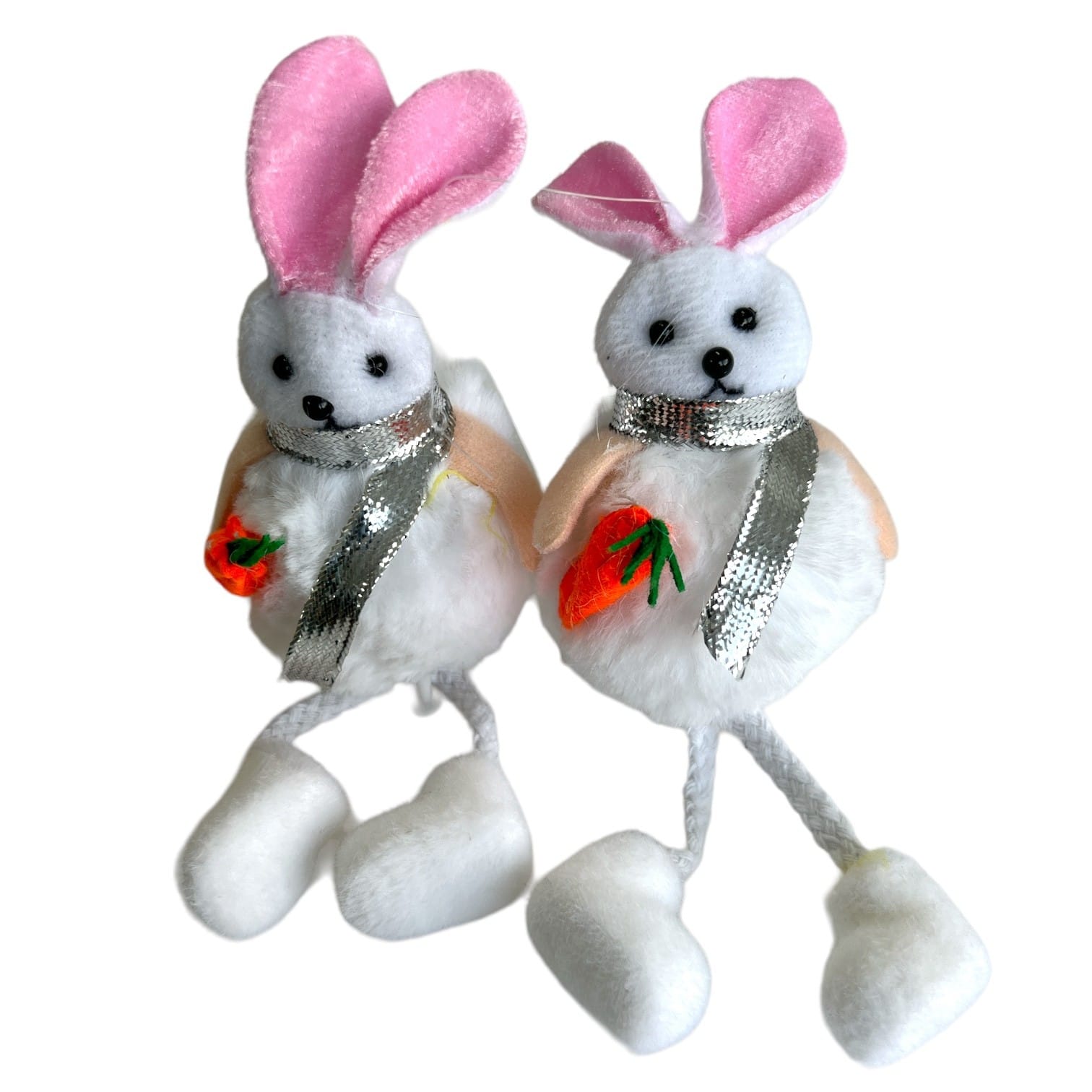 iepuras-decorativ-pufos-alb-12set