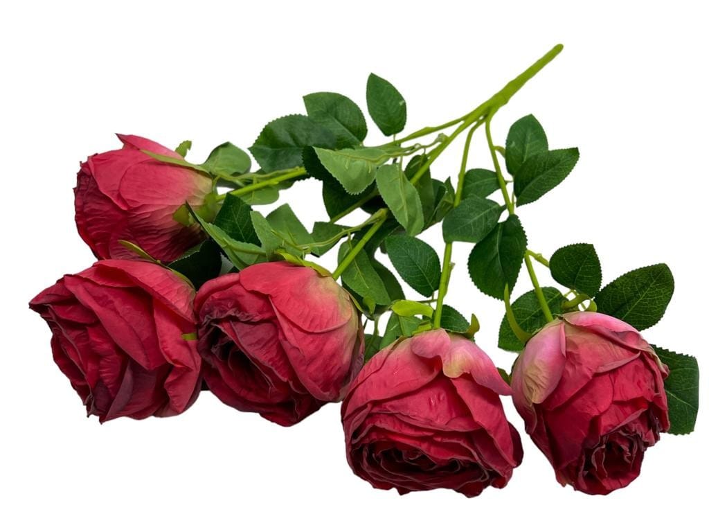 flori-artificiale-buchet-5-trandafiri-rosu