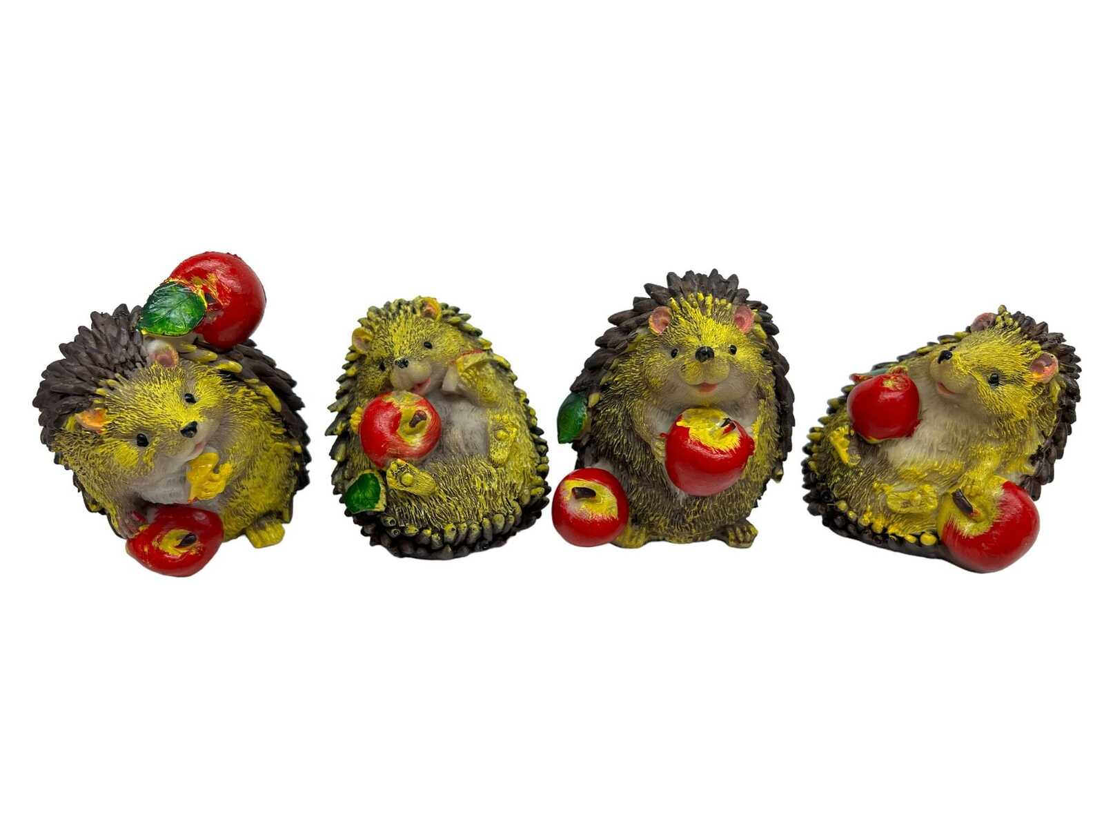 figurine-din-rasina-arici-cu-mar-4set