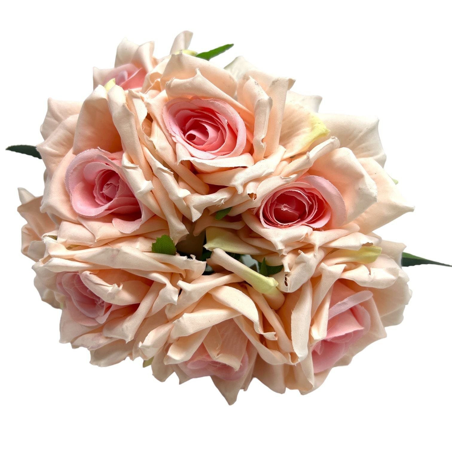 flori-artificiale-buchet-10-trandafiri-legati-roz-deschis-cu-roz