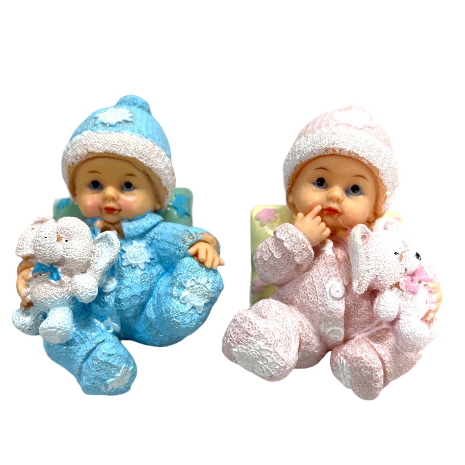 figurina-tort-botez-bebe-cu-elefantel-si-ursulet