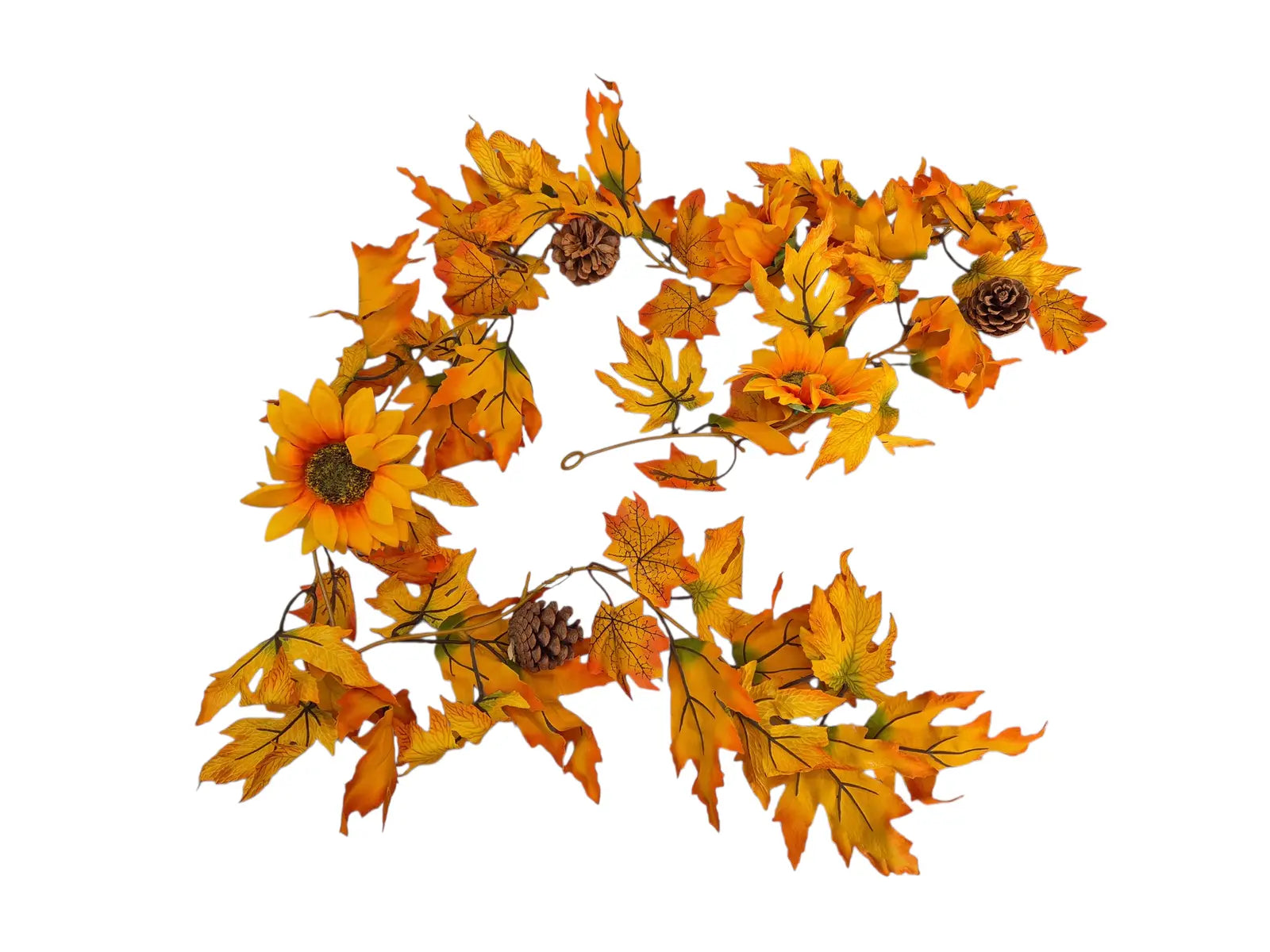 Ghirlande Frunze Artificiale De Toamna Artar Cu Con Si Floarea Soarelui