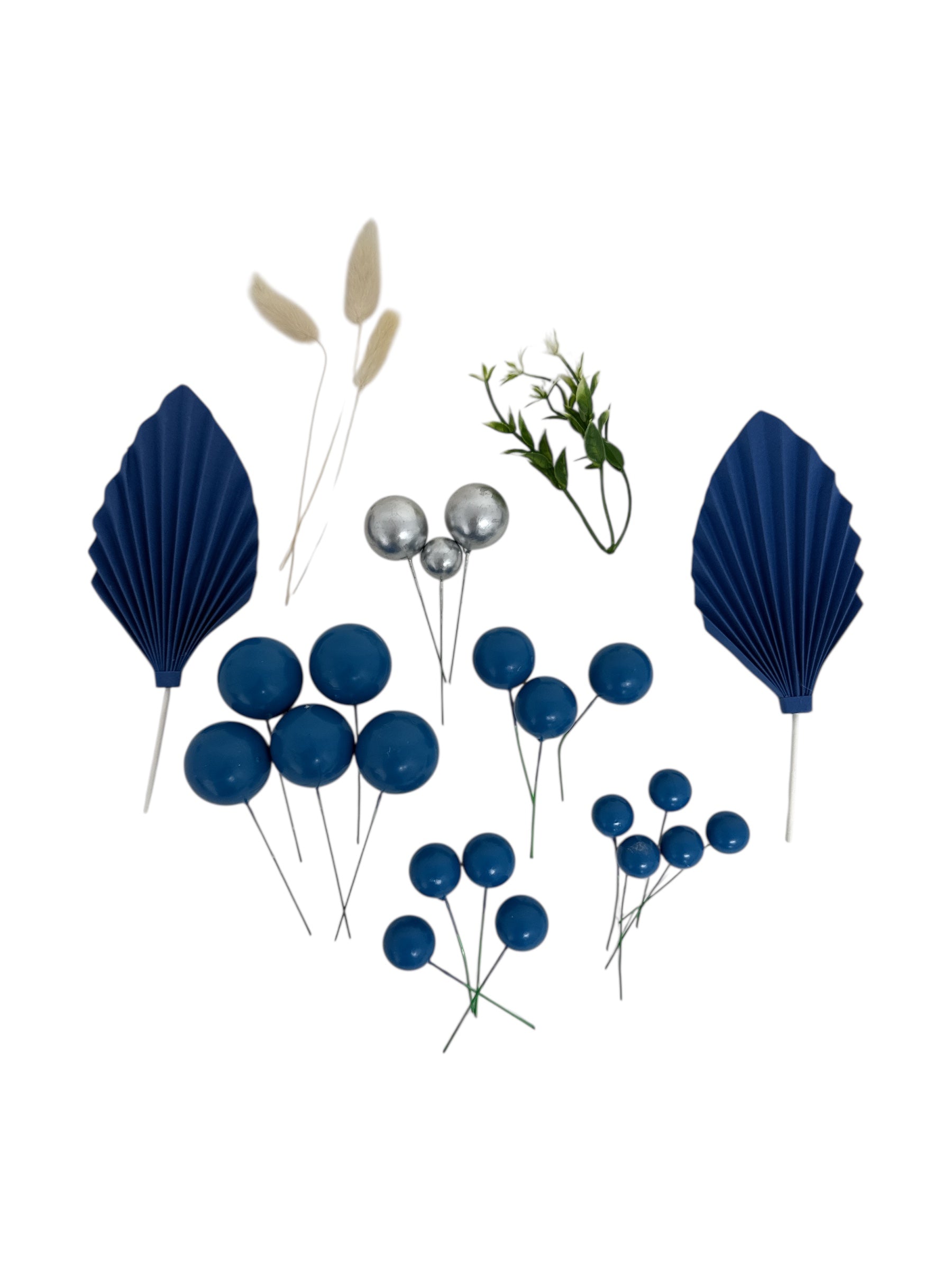 Toppere Decorative Bile Din Plastic Cu Sârmuliță Si Evantai Din Hârtie