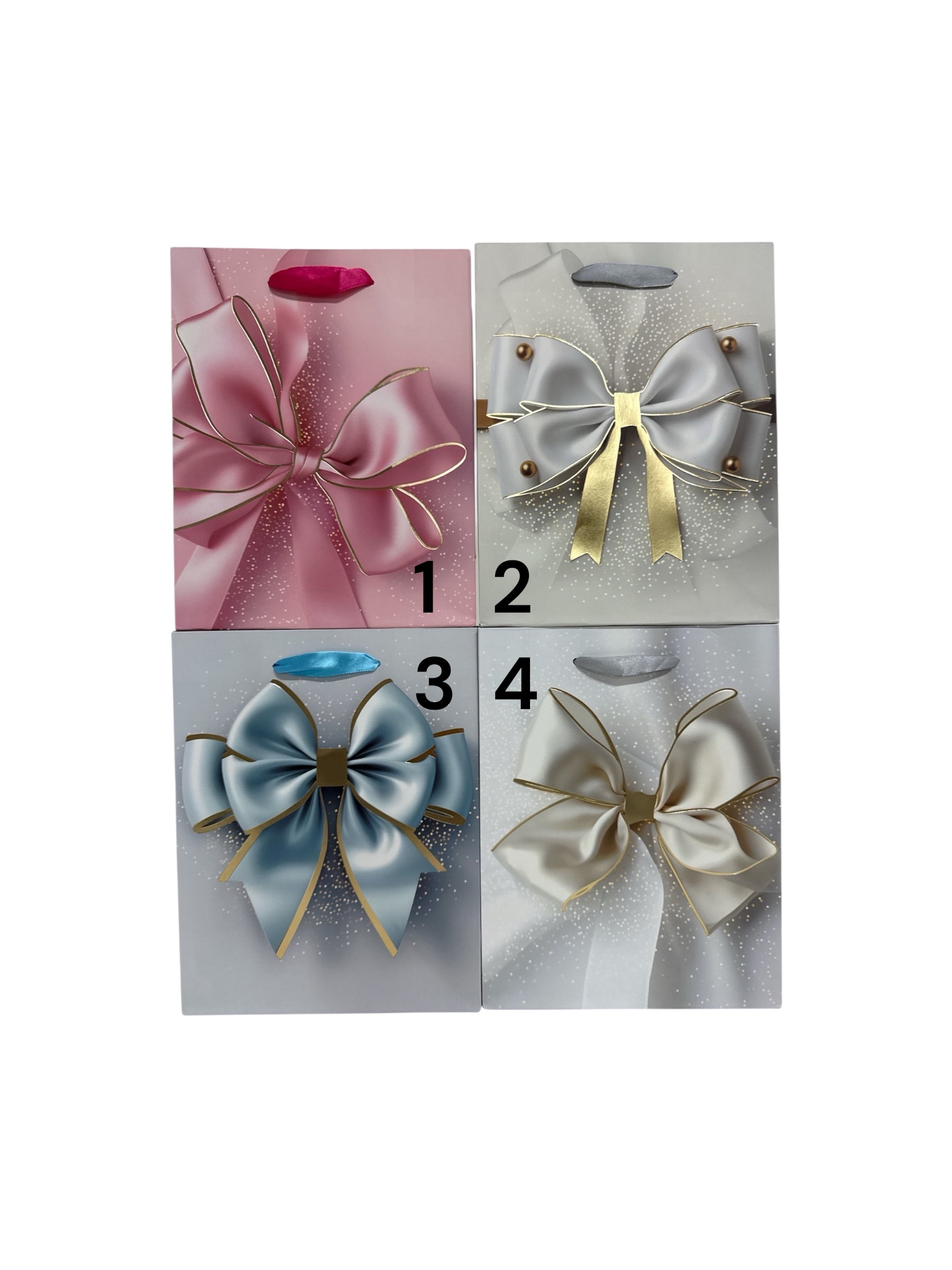 Pungi Pentru Cadou Cu Funda Cu Margine Aurie 12/Set