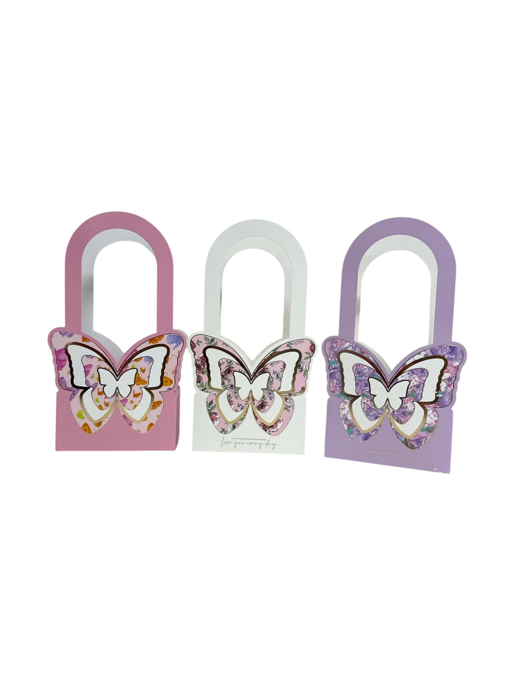 Cutii Din Carton Pliate Cu Design Fluture 12/Set
