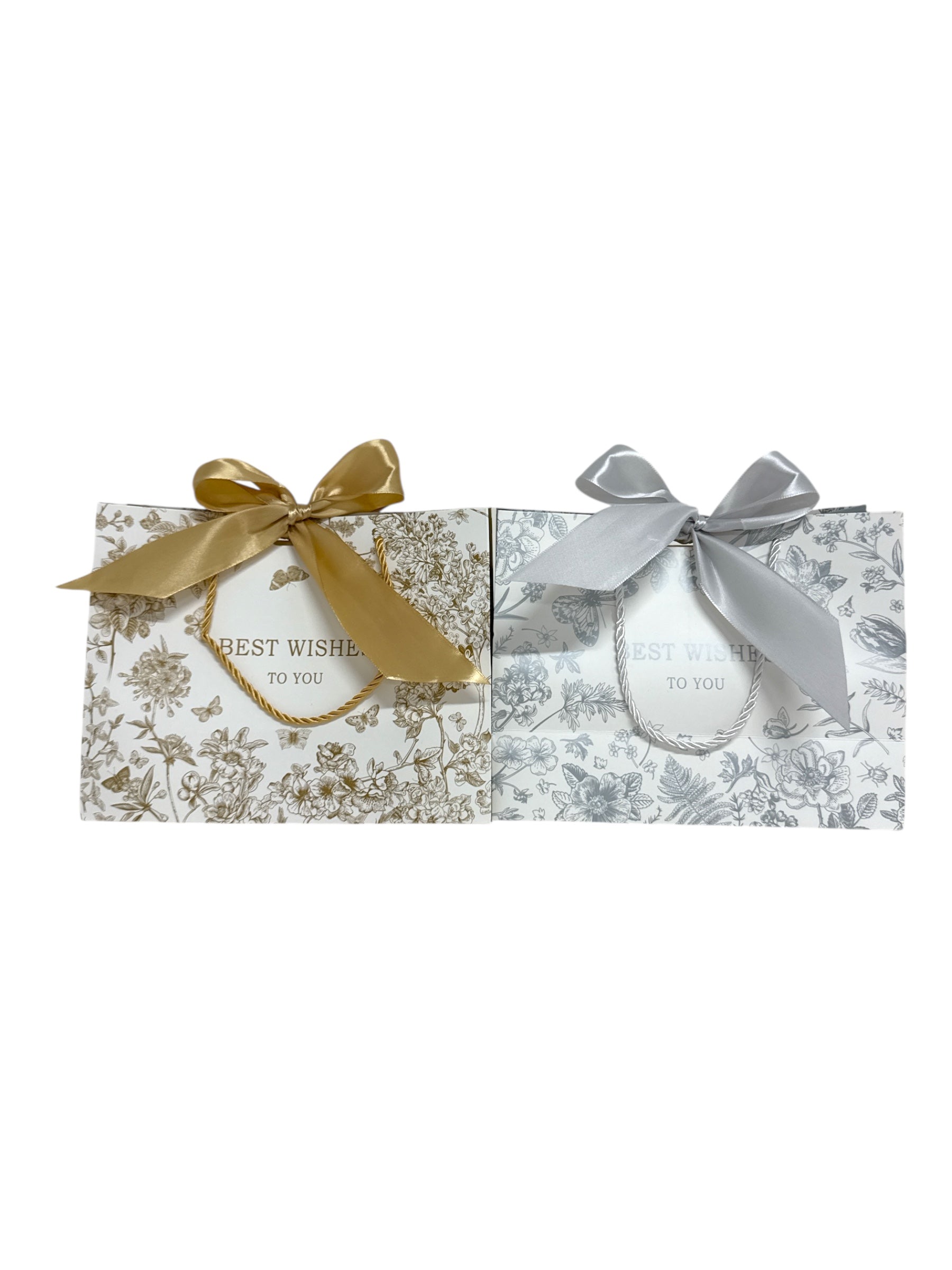 Pungi Pentru Cadou Pe Lat Design Auriu Si Argintiu 12/Set