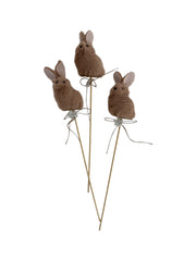 Decoratiune De Paste Iepuras Pufos Cu Bat 12/Set