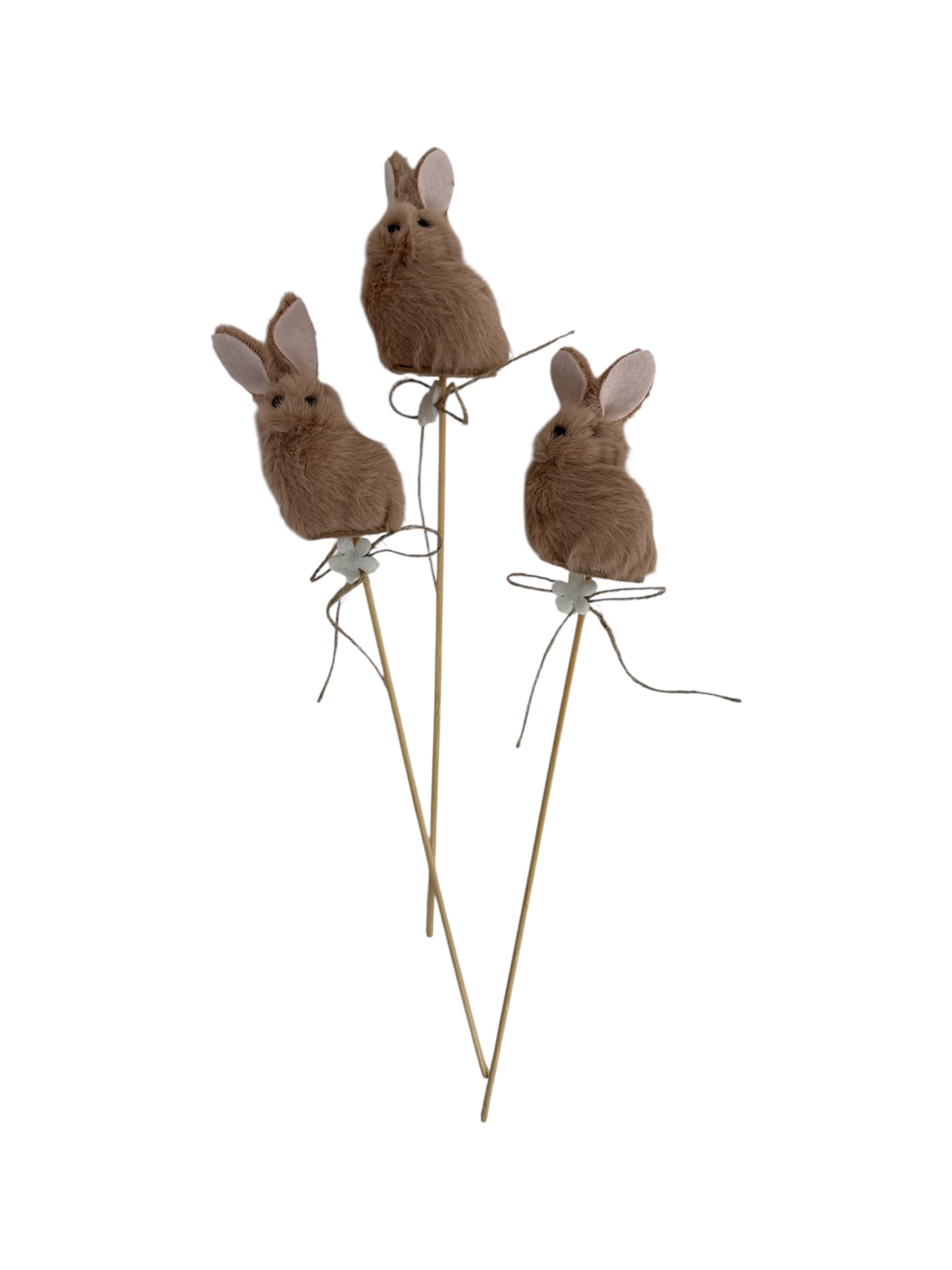 Decoratiune De Paste Iepuras Pufos Cu Bat 12/Set