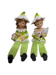 Figurine Din Rasina Cu Picioare Textil Gradinari 2/Set