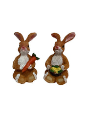 Figurine Din Rasina Iepuri Asezati 8/Set