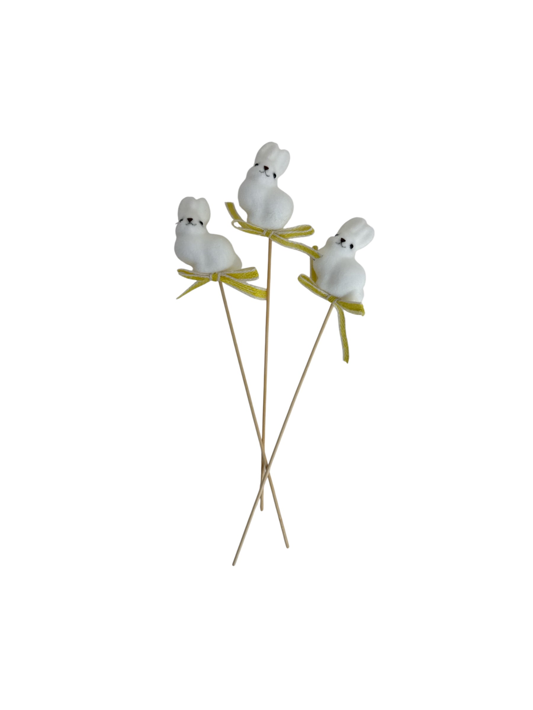 Figurine De Paste Iepure Din Plastic Cu Bat 12/Set