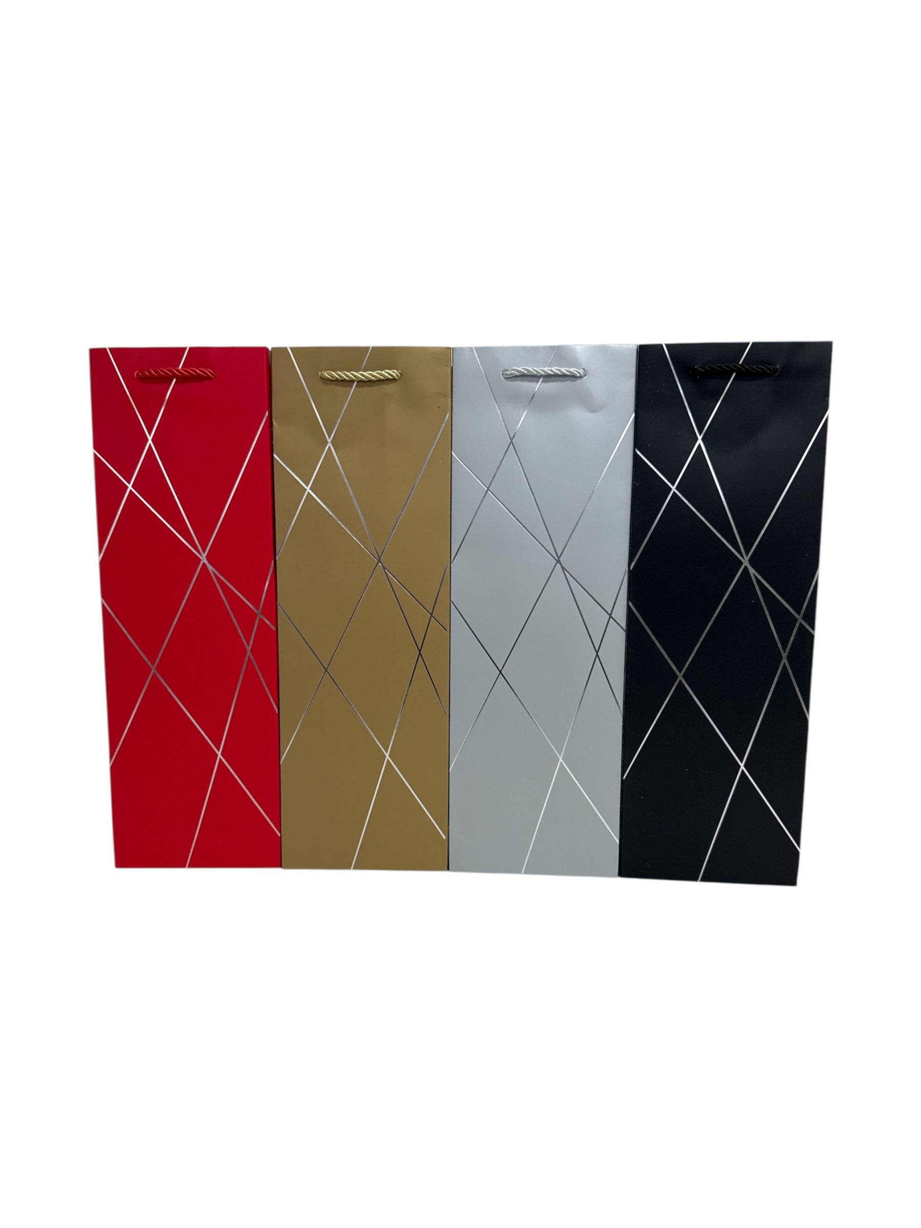 Pungi Pentru Cadou Pentru Sticla Dungi Model Abstract 12/Set