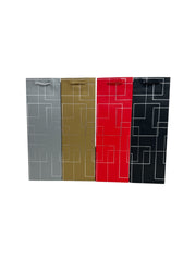 Pungi Pentru Cadou Pentru Sticla Dungi Patrate 12/Set