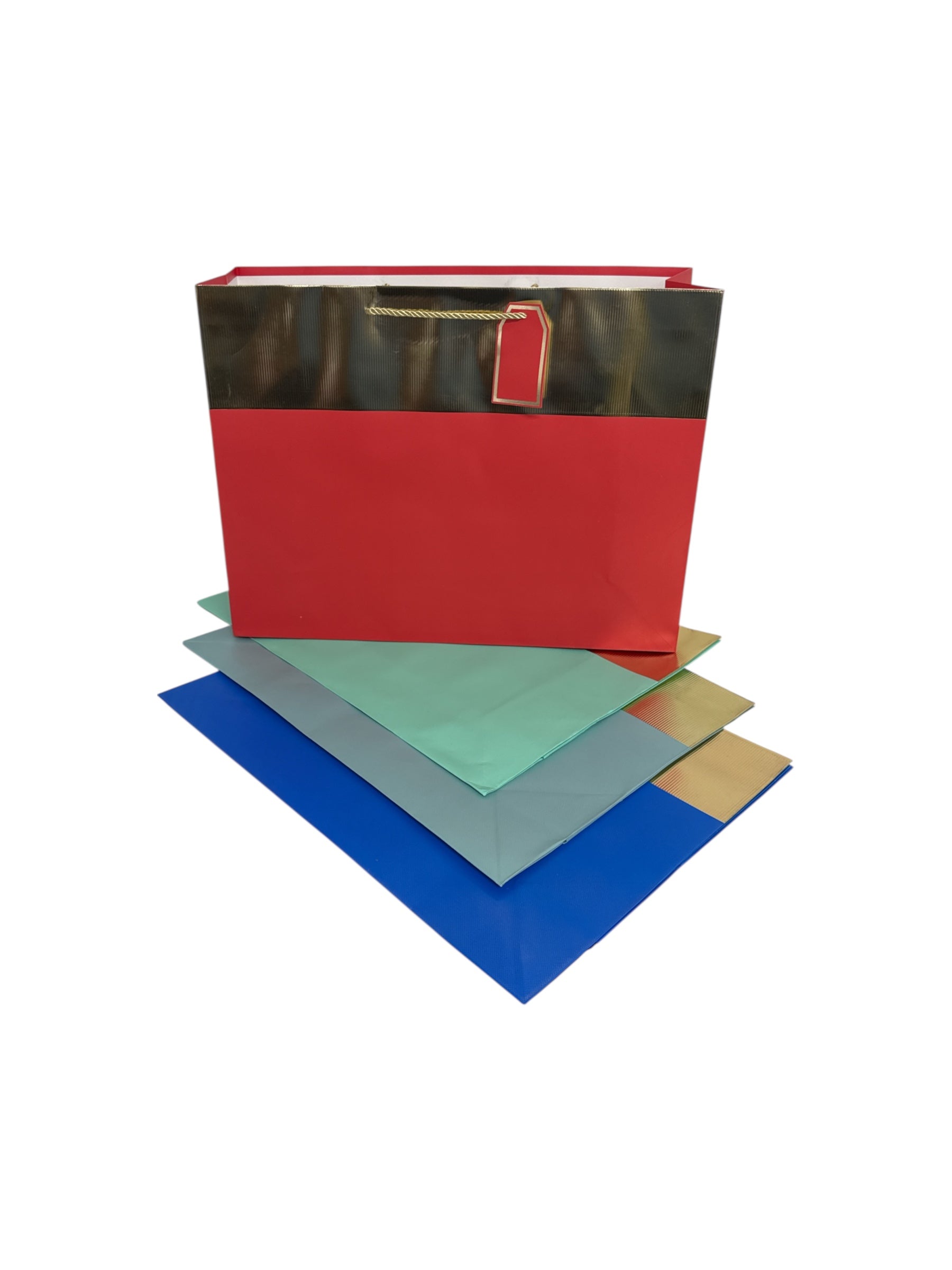 Pungi Pentru Cadou Cu Banda Aurie 12/Set