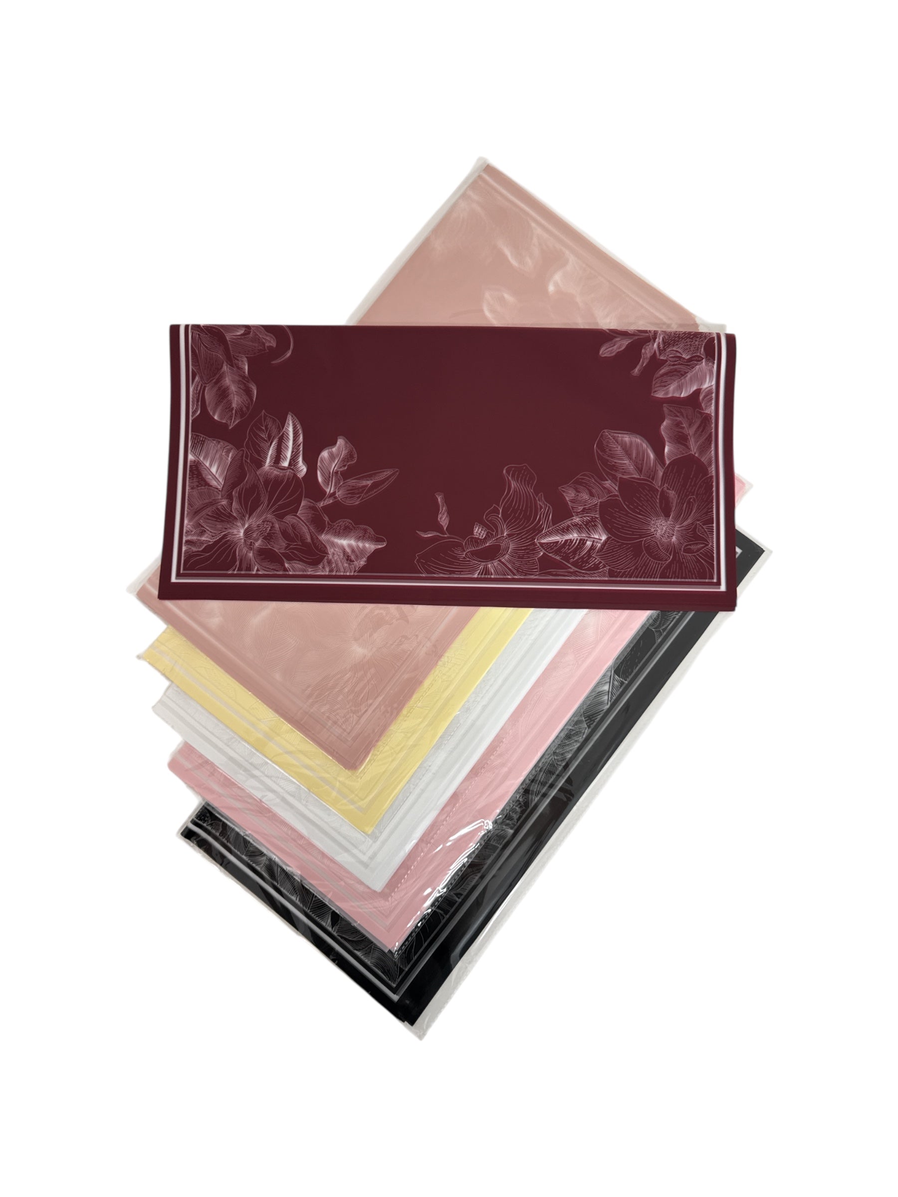 Ambalaje Din Plastic Model Flori In Colturi 20/Set