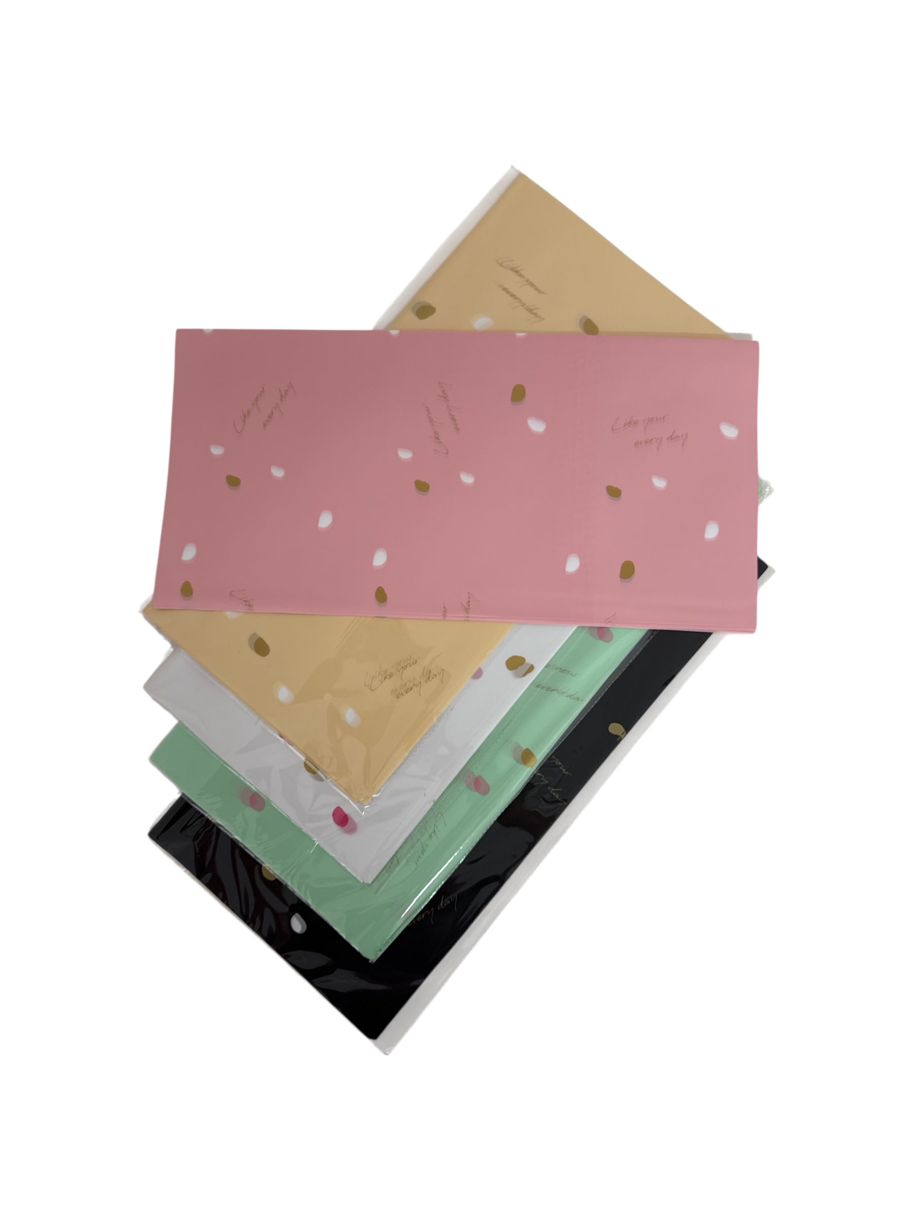 Ambalaj Din Plastic Uni Cu Pete Aurii Si Albe 20/Set