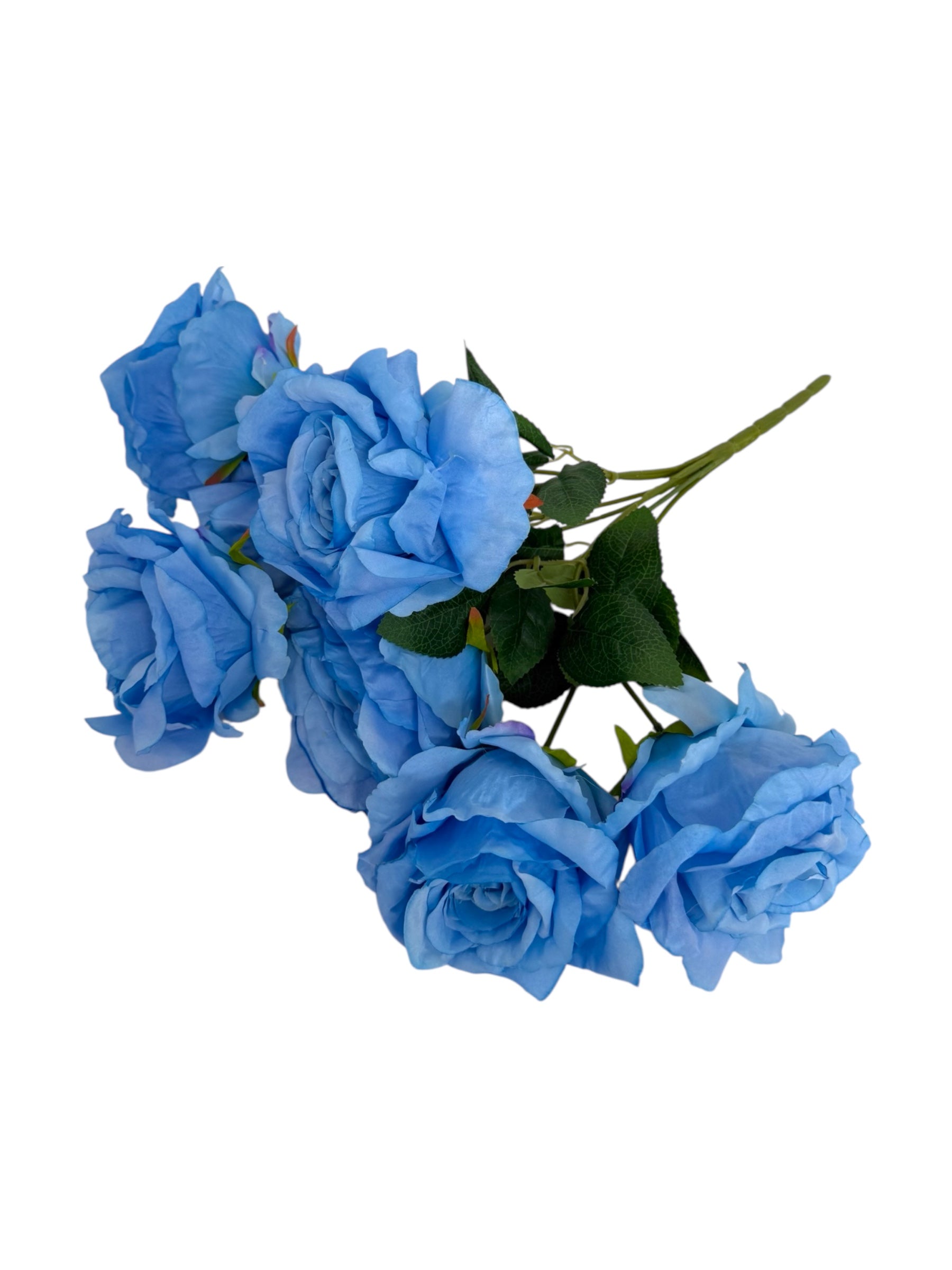 Flori Artificiale Buchet 7 Trandafiri Mari Blue