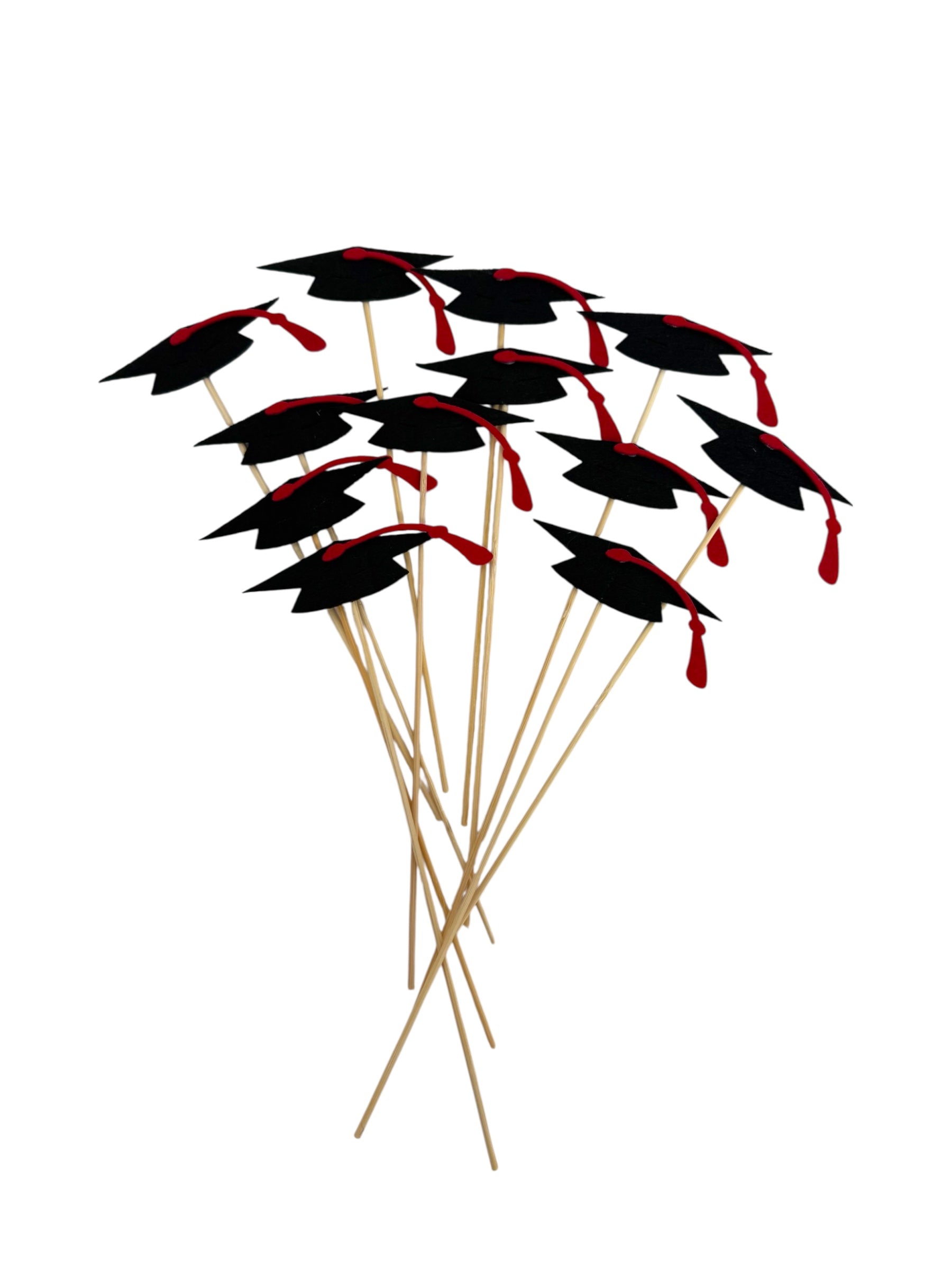 Ornamente Din Fetru Toca Absolvent Cu Bat 12/Set
