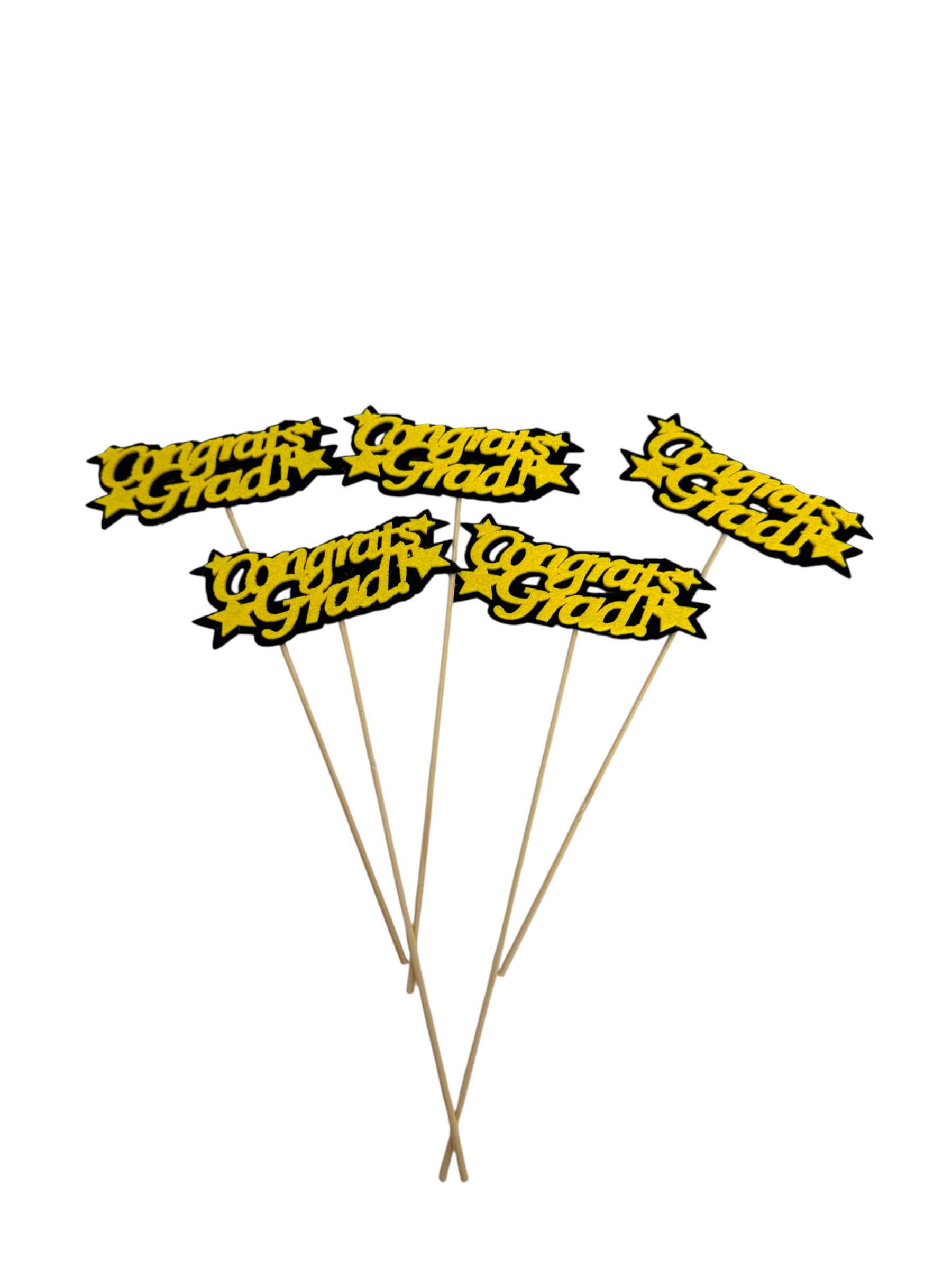Ornamente Din Fetru Cu Bat Congrats Grad 12/Set