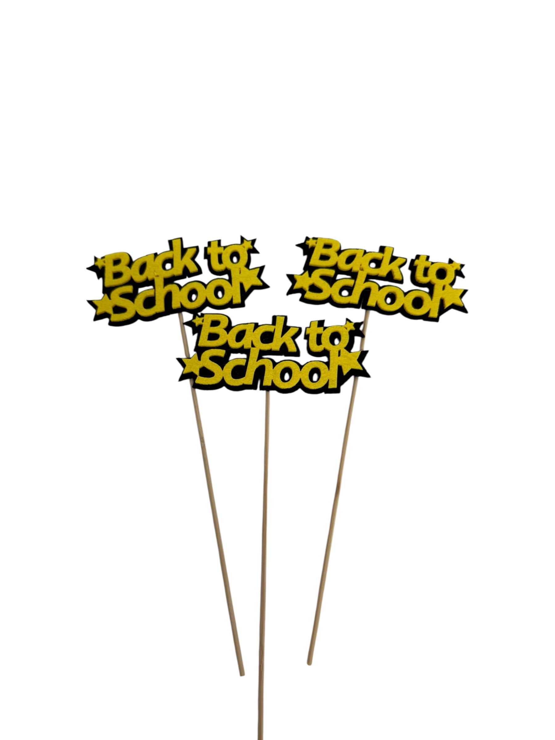 Ornamente Din Fetru Cu Bat Scris Back To School 12/Set