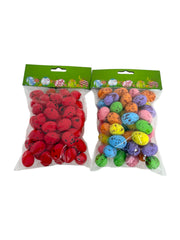 Decoratiune Paste Oua Rosii 50/Set